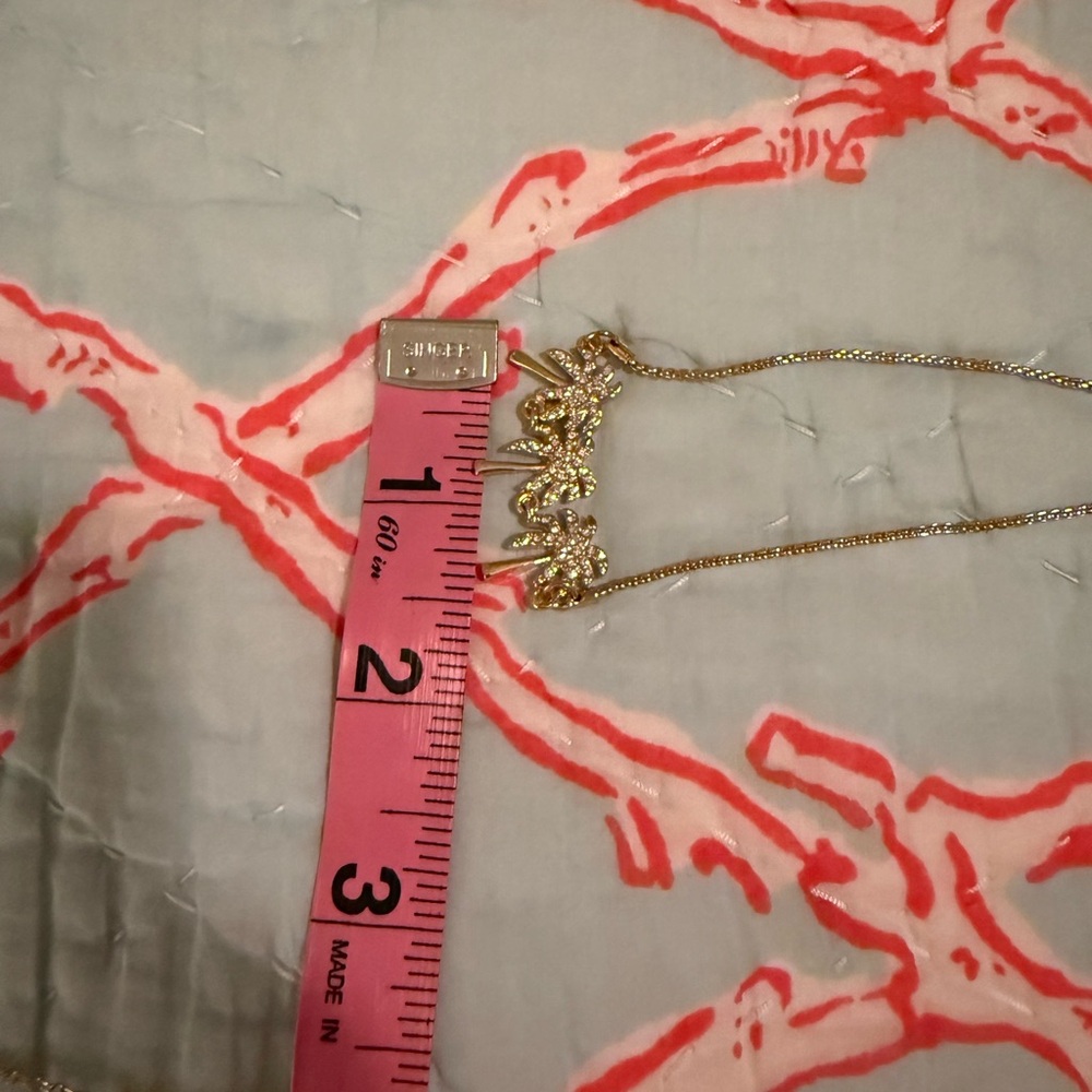 Lilly Pulitzer Sparkling Palm Trees Necklace & Bracelet Set EUC - Picture 9 of 14